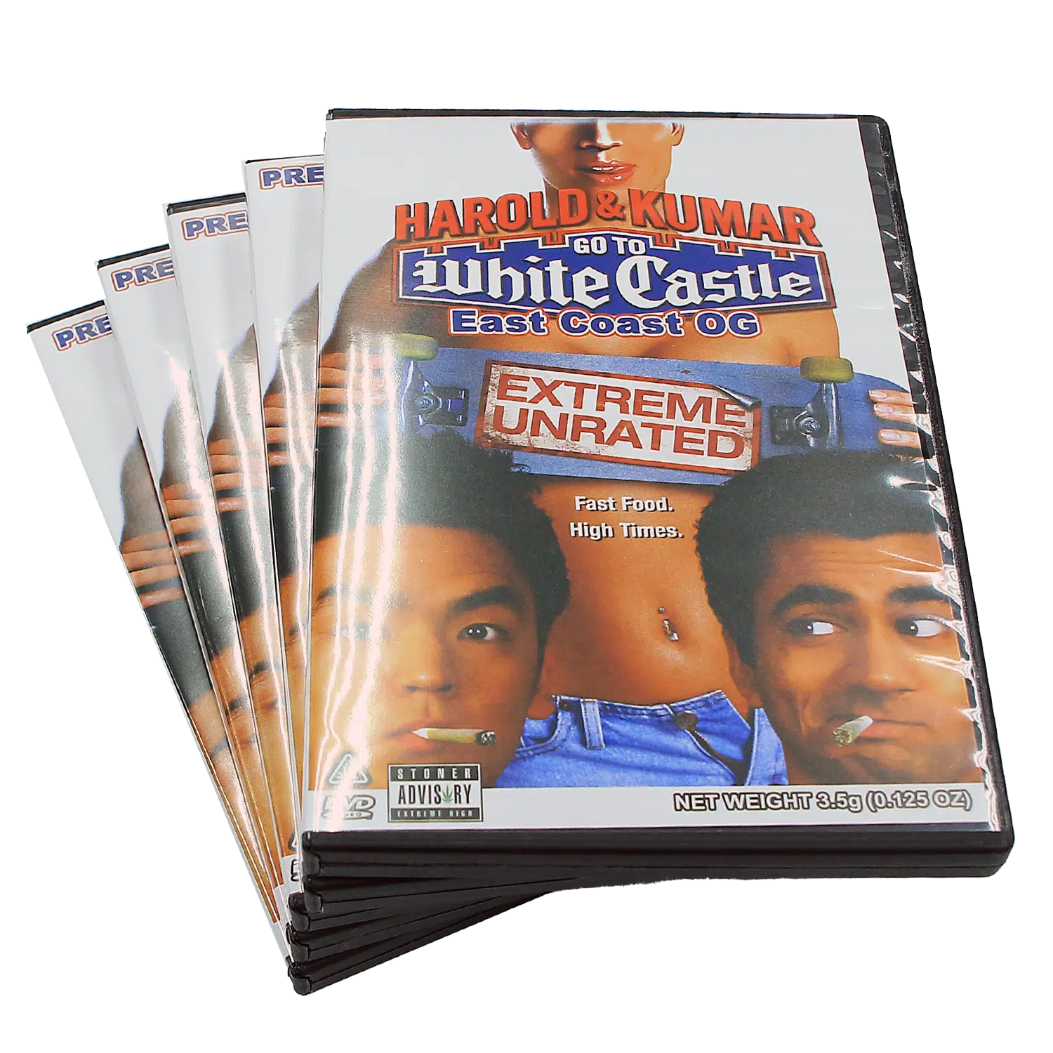 (5-Pack) 3.5 Gram Mylar Bag – Premium Mylar Bag + DVD Case Set - DVD-MB-019