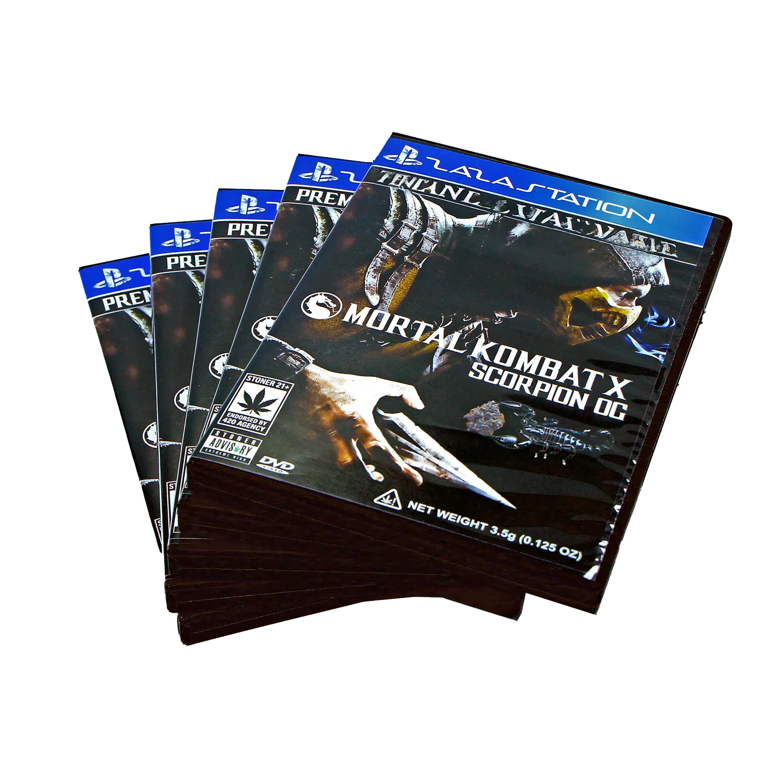 (5-Pack) 3.5 Gram Mylar Bag – Premium Mylar Bag + DVD Case Set - DVD-MB-025