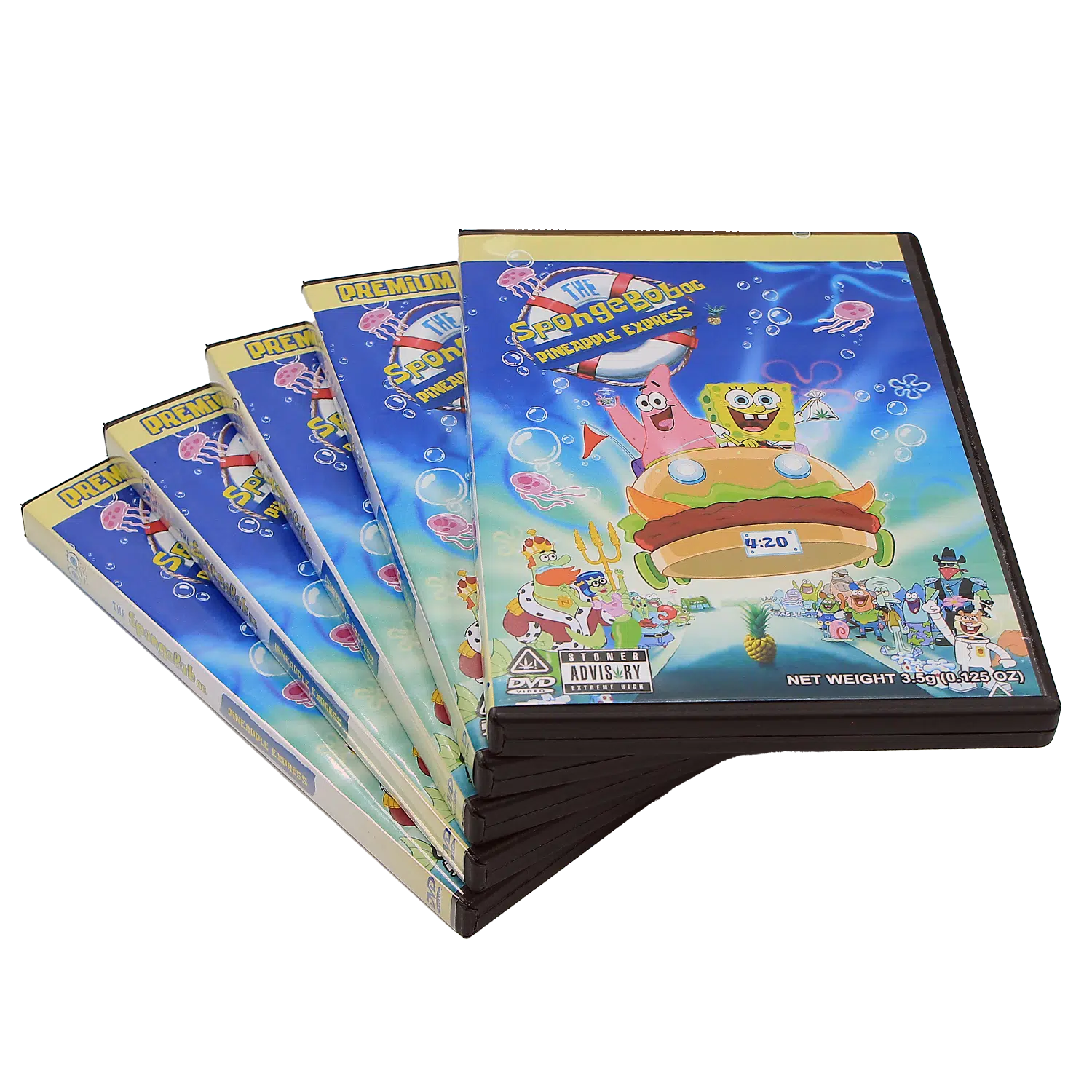 (5-Pack) 3.5 Gram Mylar Bag – Premium Mylar Bag + DVD Case Set - DVD-MB-036