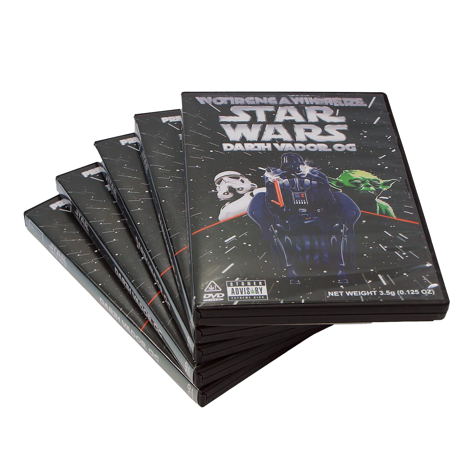 (5-Pack) 3.5 Gram Mylar Bag – Premium Mylar Bag + DVD Case Set - DVD-MB-037