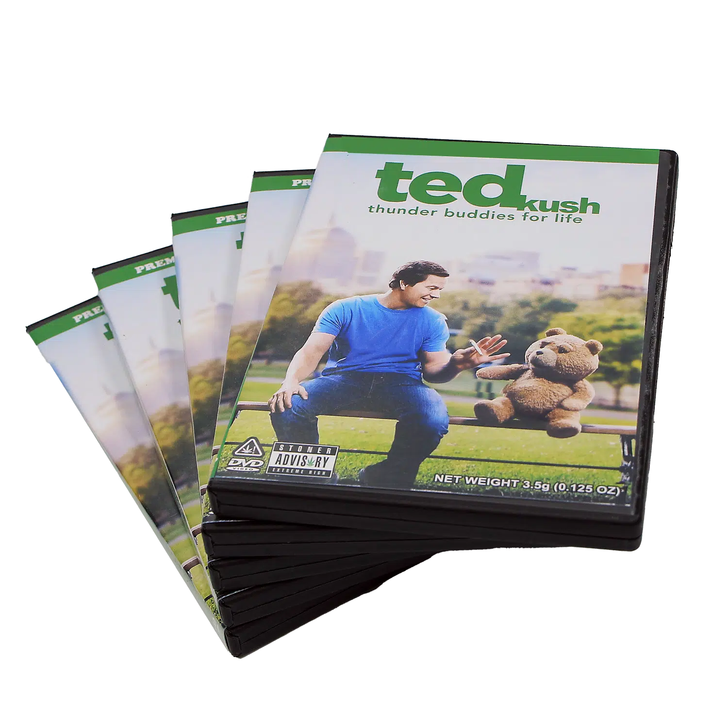 (5-Pack) 3.5 Gram Mylar Bag – Premium Mylar Bag + DVD Case Set - DVD-MB-040