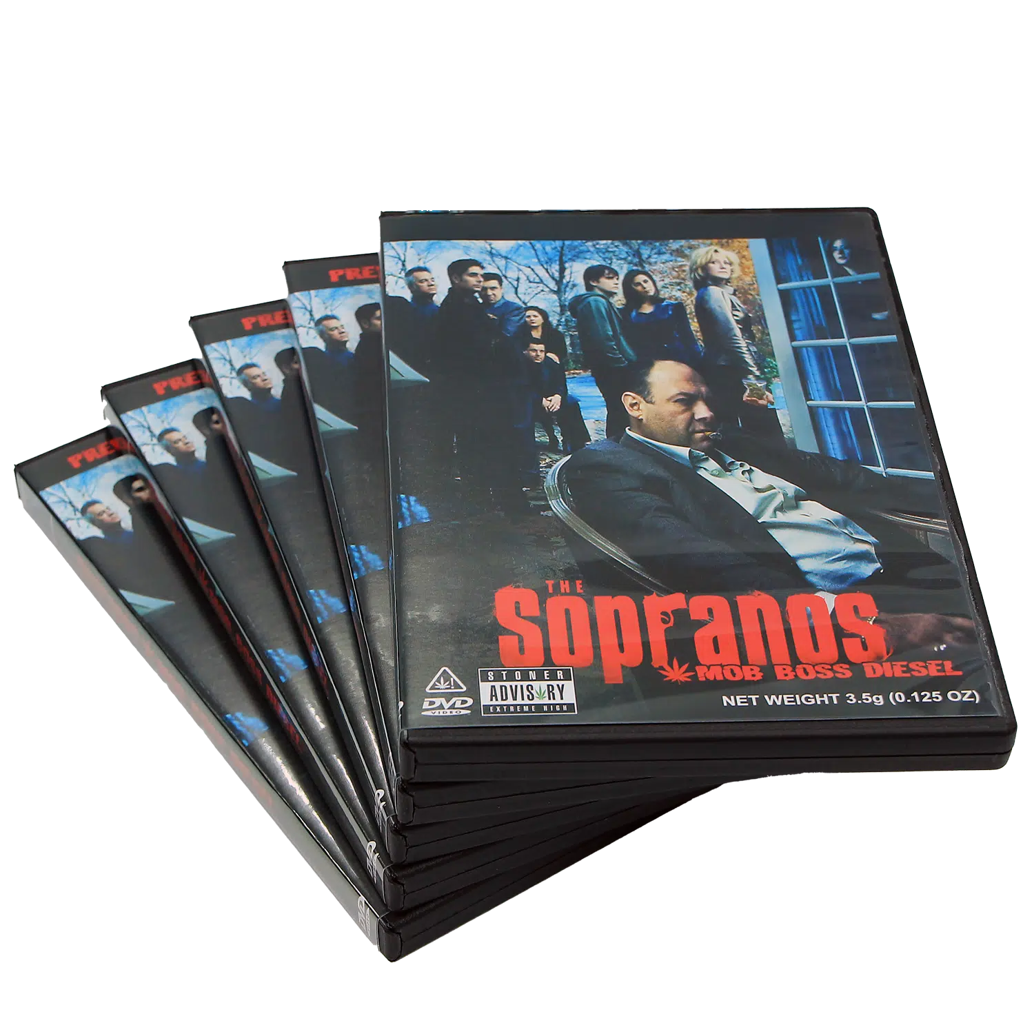 (5-Pack) 3.5 Gram Mylar Bag – Premium Mylar Bag + DVD Case Set - DVD-MB-045