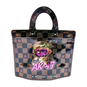 3.5g Handbag Shaped Mylar Bag (50 Count) AK47 – HBMB-35-001