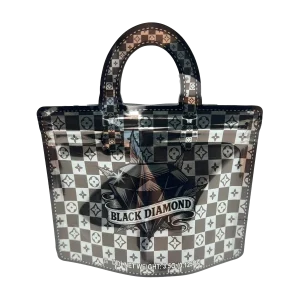 3.5g Handbag Shaped Mylar Bag (50 Count) Black Diamond - HBMB-35-003