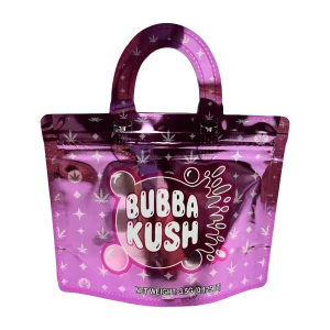 3.5g Handbag Shaped Mylar Bag (50 Count) Bubba Kush - HBMB-35-007