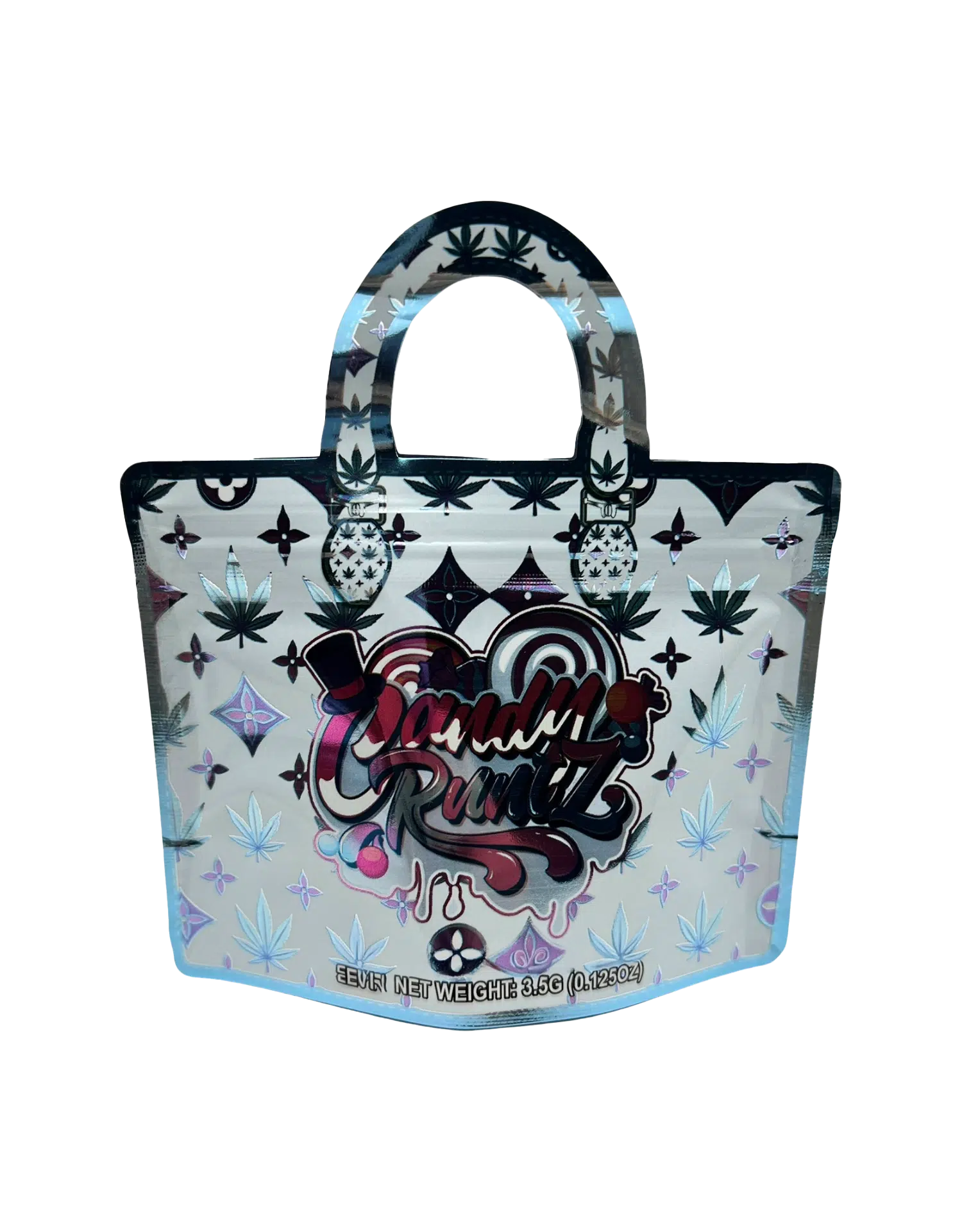 3.5g Handbag Shaped Mylar Bag (50 Count) Candy Runtz - HBMB-35-010