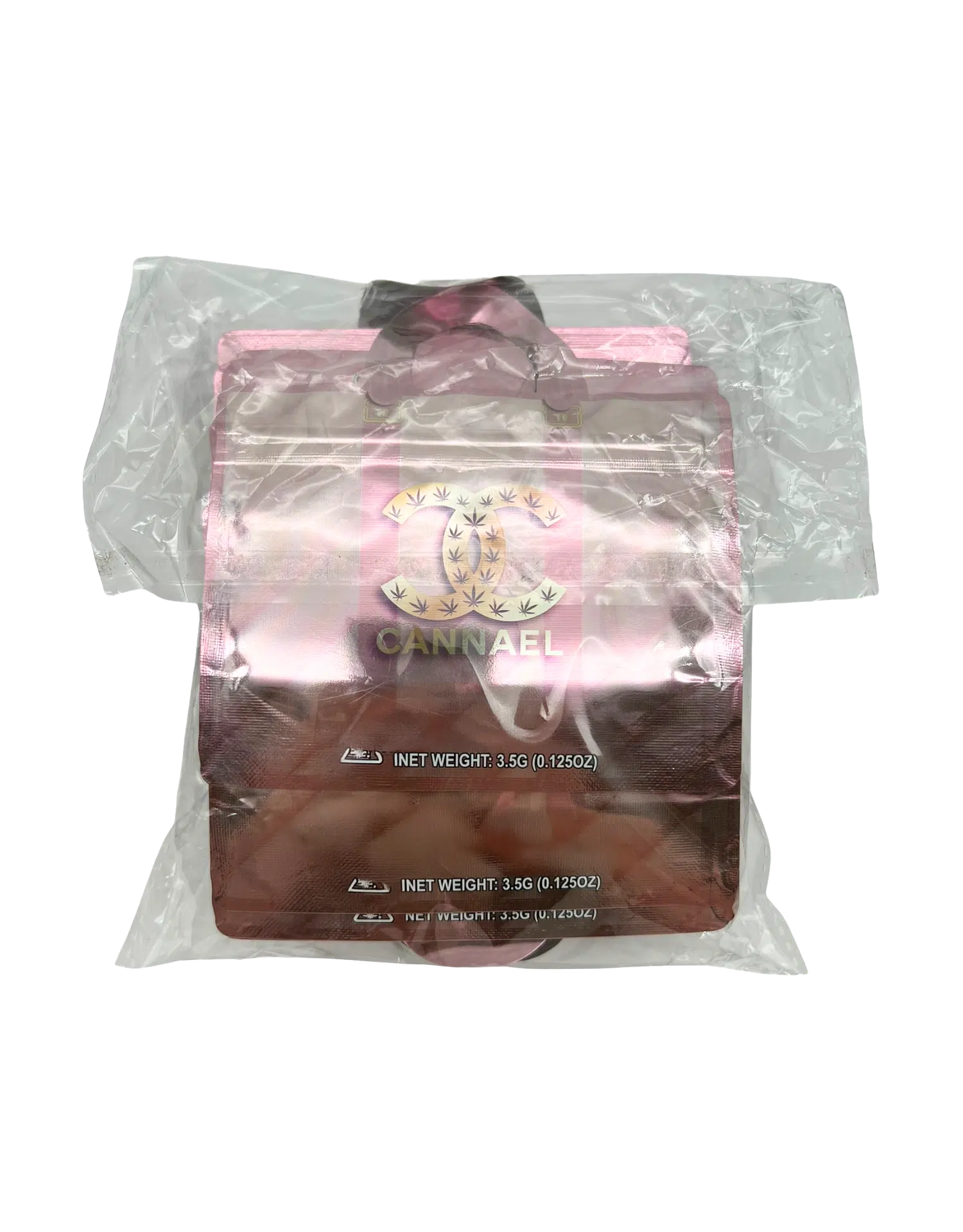 3.5g Handbag Shaped Mylar Bag (50 Count) Cannael Pink - HBMB-35-012 - Image 3