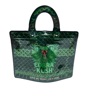 3.5g Handbag Shaped Mylar Bag (50 Count) Cobra Kush - HBMB-35-015