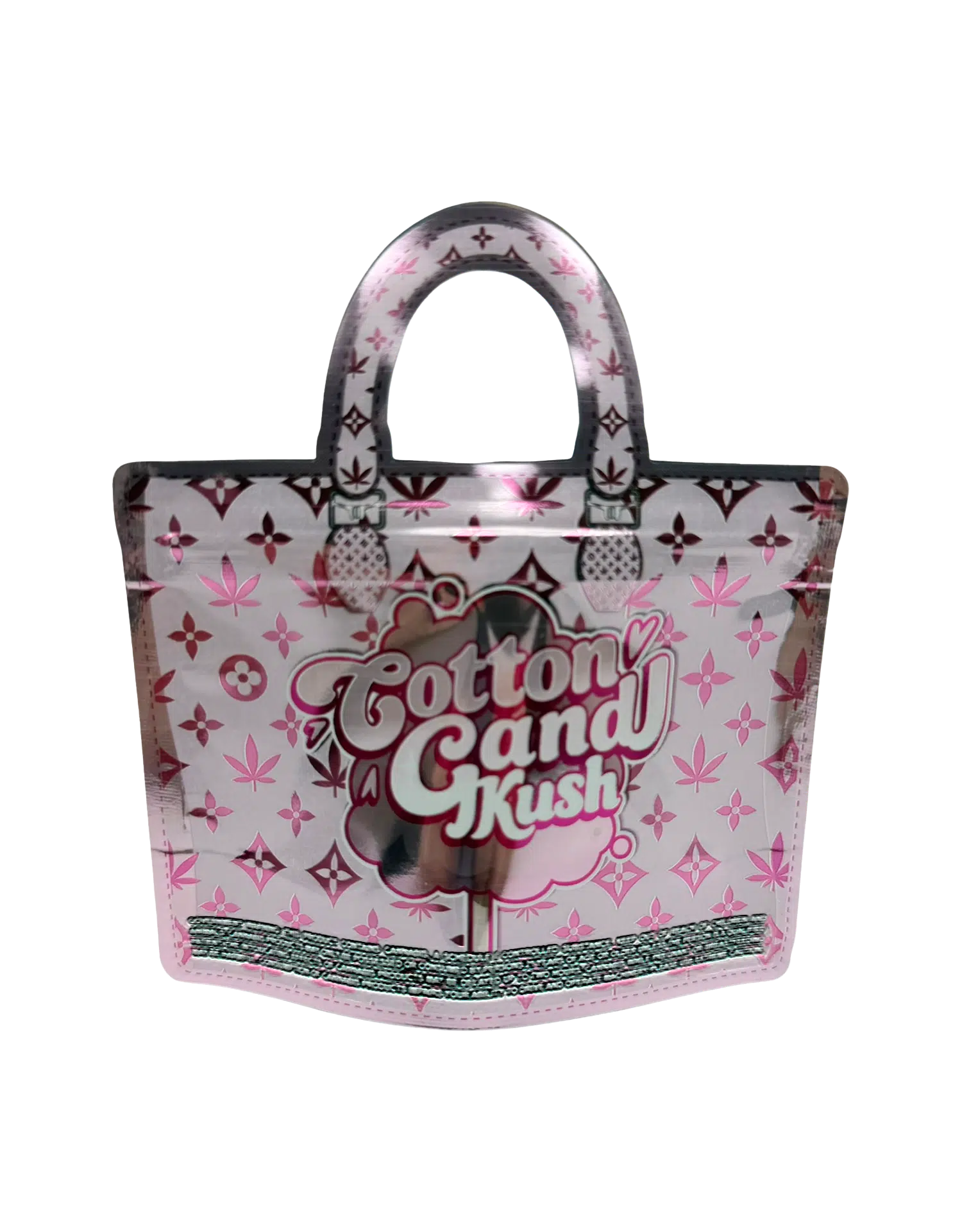 3.5g Handbag Shaped Mylar Bag (50 Count) Cotton Candy Kush - HBMB-35-016 - Image 2