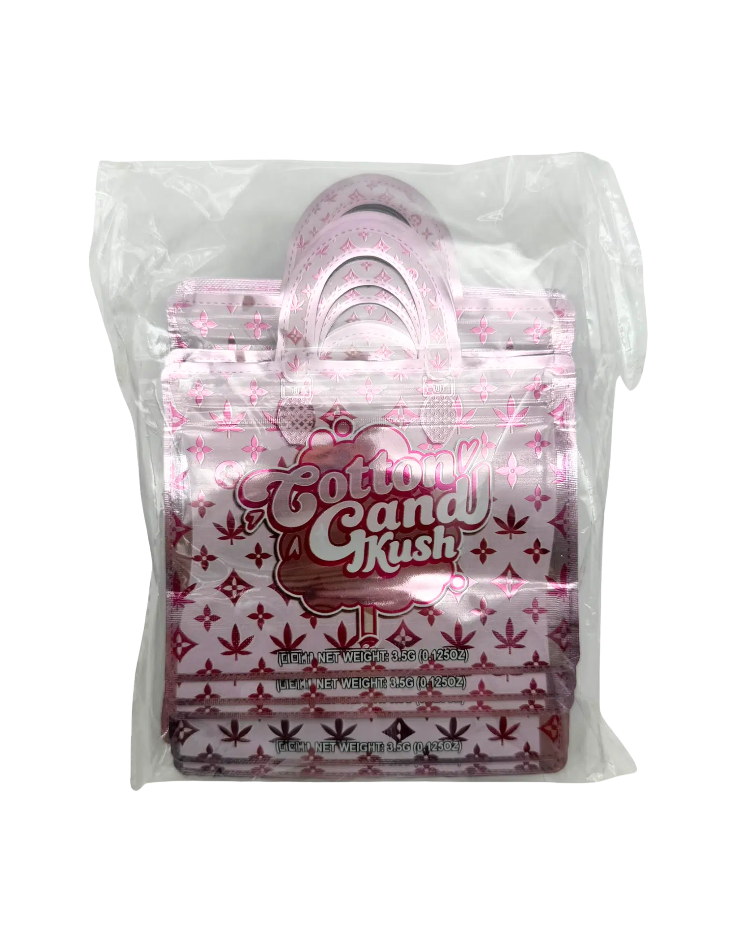 3.5g Handbag Shaped Mylar Bag (50 Count) Cotton Candy Kush - HBMB-35-016 - Image 3