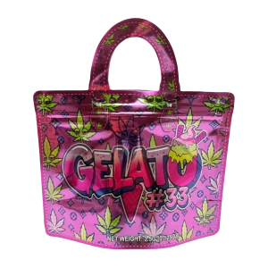 3.5g Handbag Shaped Mylar Bag (50 Count) Gelato#33 - HBMB-35-019