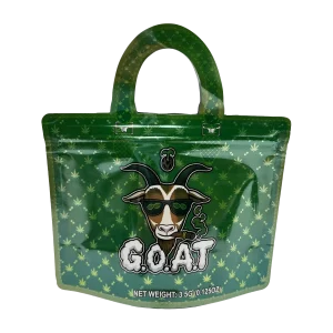 3.5g Handbag Shaped Mylar Bag (50 Count) G.O.A.T. - HBMB-35-020