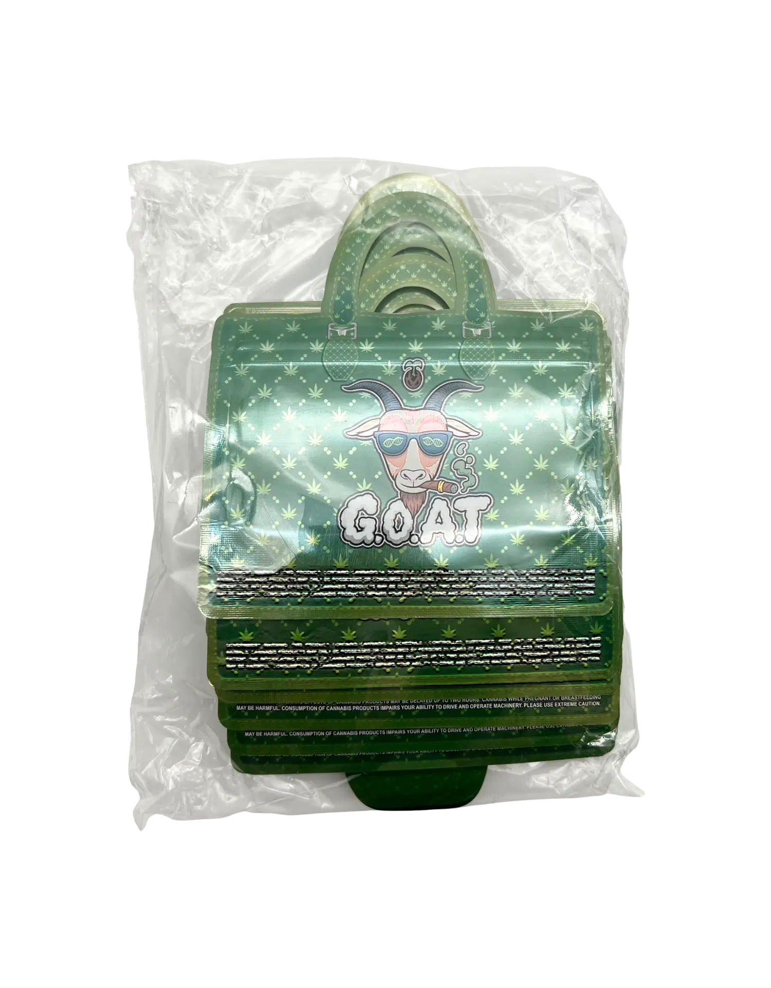 3.5g Handbag Shaped Mylar Bag (50 Count) G.O.A.T. - HBMB-35-020 - Image 4
