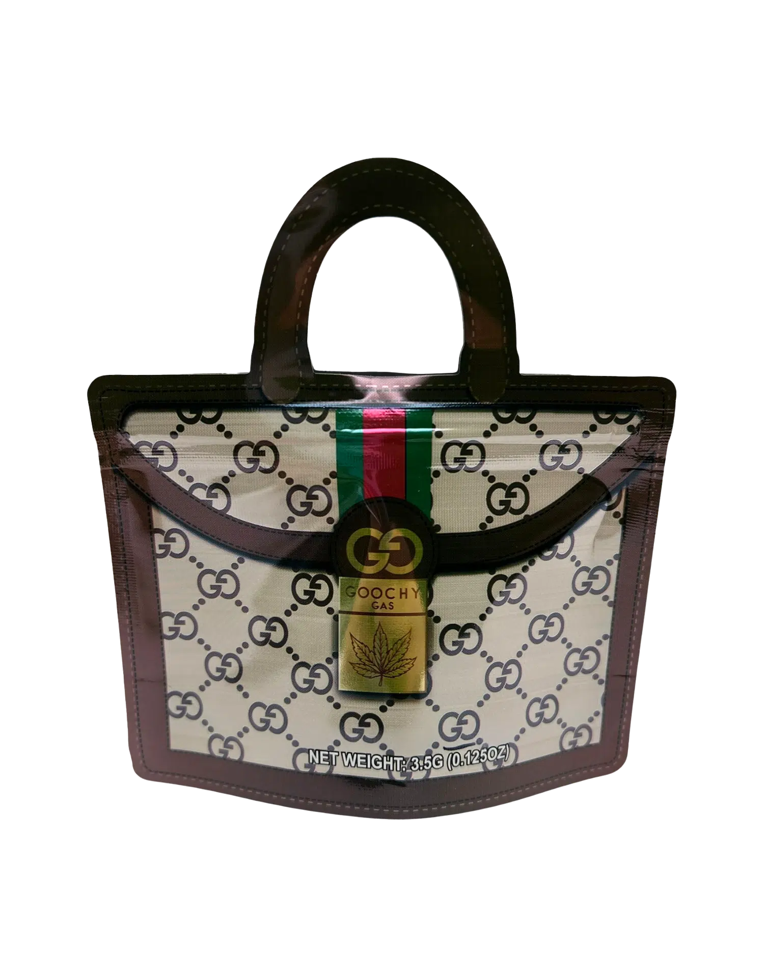 3.5g Handbag Shaped Mylar Bag (50 Count) Goochy Gas Classic - HBMB-35-023