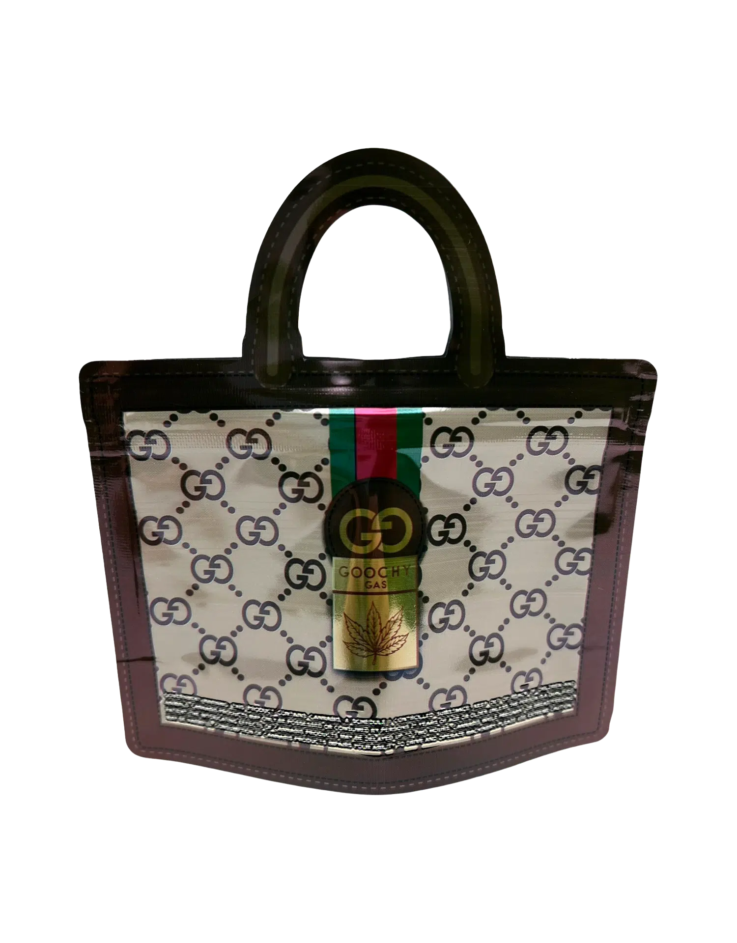3.5g Handbag Shaped Mylar Bag (50 Count) Goochy Gas Classic - HBMB-35-023 - Image 2