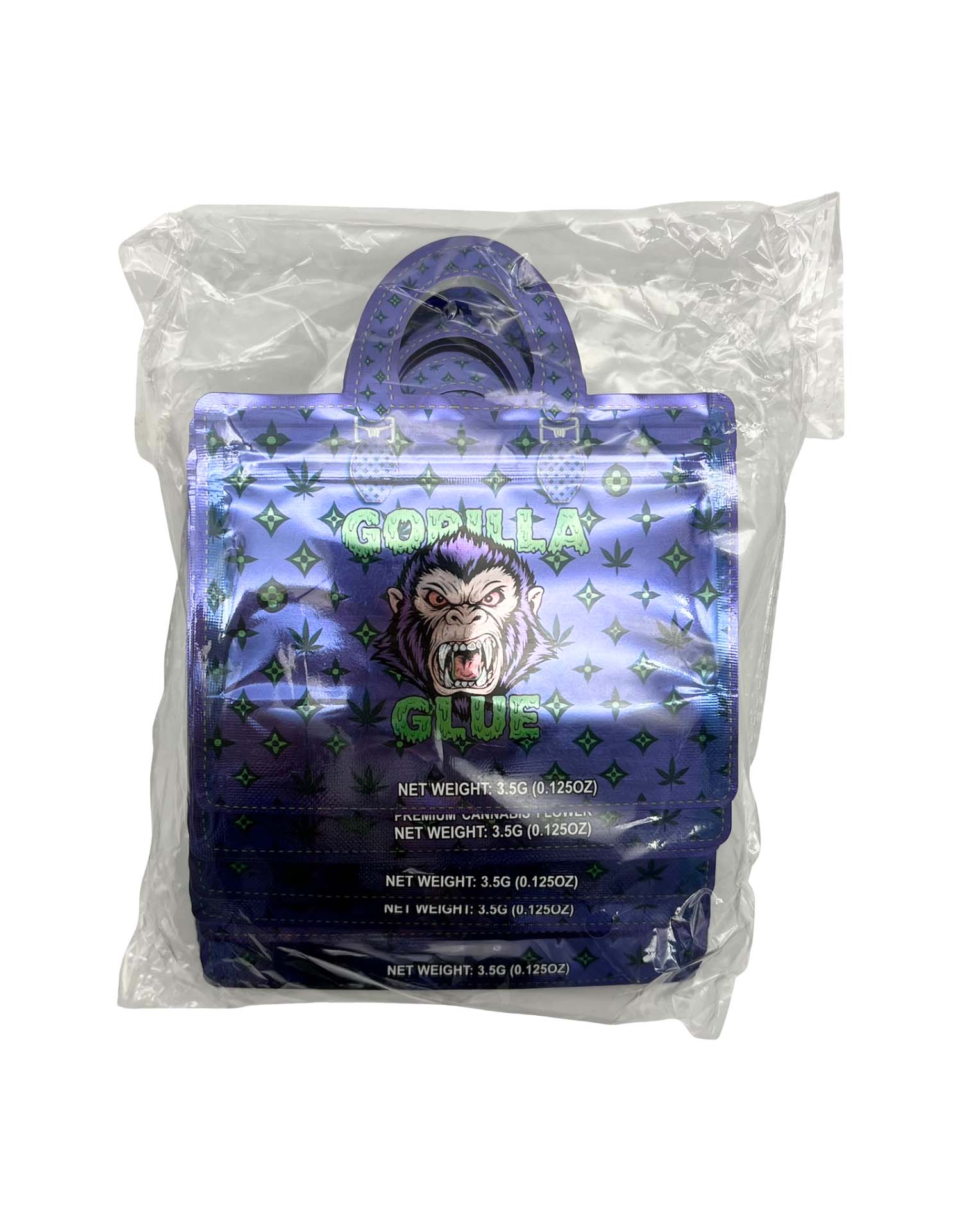 3.5g Handbag Shaped Mylar Bag (50 Count) Gorilla Glue - HBMB-35-025 - Image 3