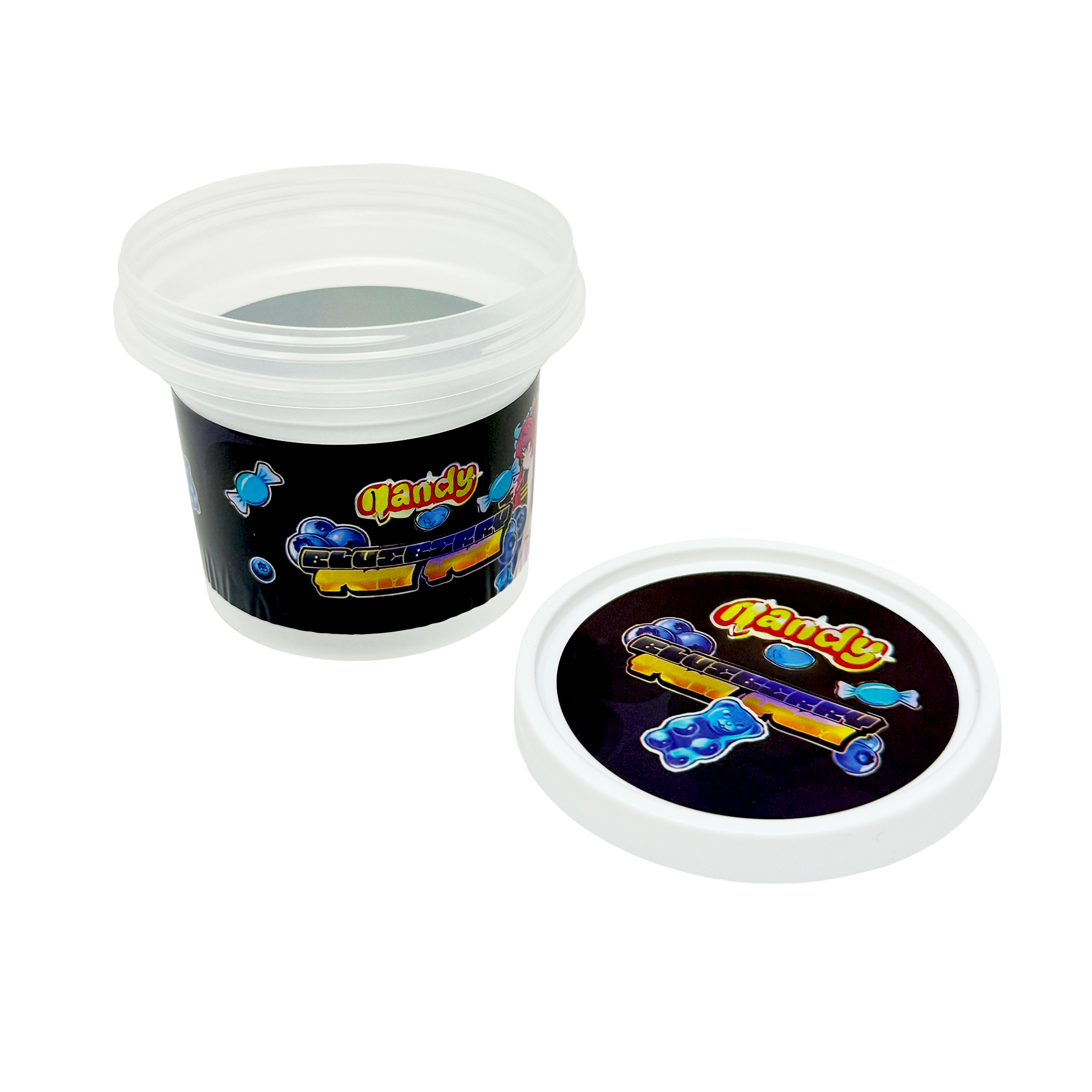(12 Count) Empty Ice Cream Style Storage Jars (Style 004) Blueberry Yum Yum - Image 3
