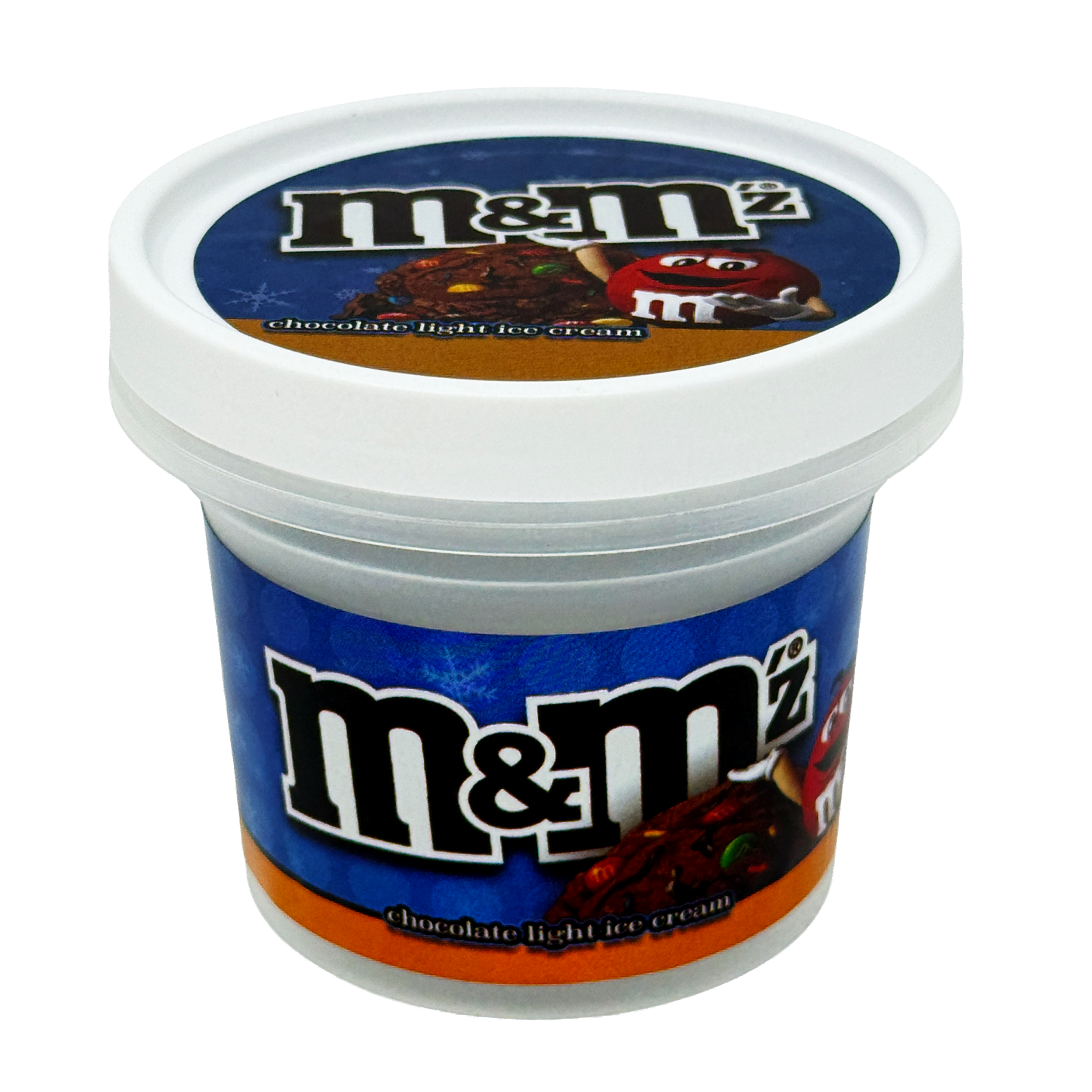 (12 Count) Empty Ice Cream Style Storage Jars (Style 008) M&M'z Chocolate Light