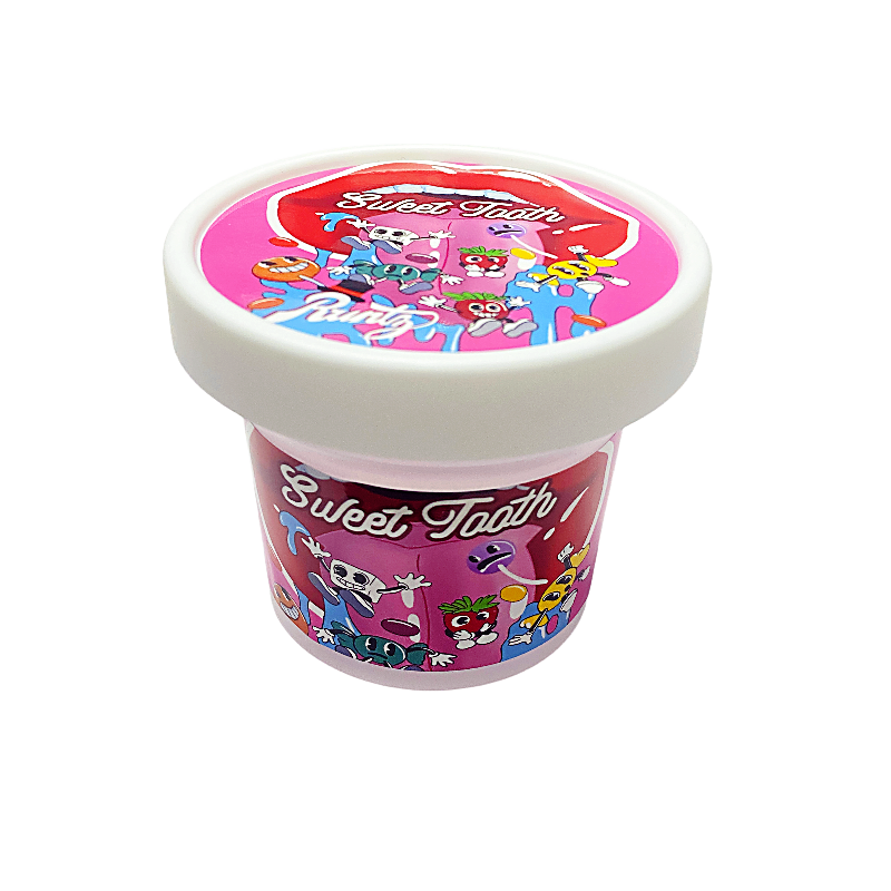 12 Pack - Ice Cream Pint Style Plastic Storage Containers with Lids - Sweet Tooth - ICJAR-013
