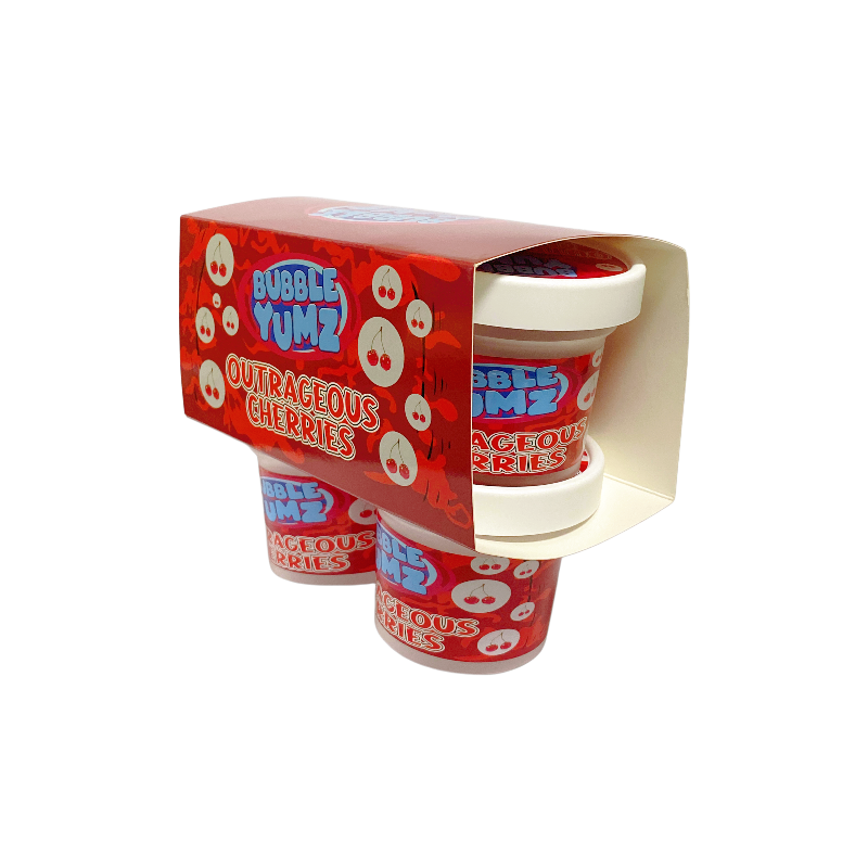12 Pack - Ice Cream Pint Style Containers (Lids & Display Boxes) - Bubble Yumz Outrageous Cherries ICJARBOX-004 - Image 5