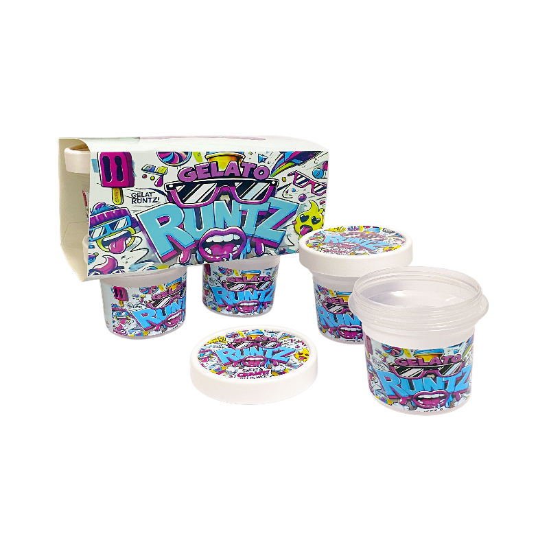 12 Pack - Ice Cream Pint Style Containers (Lids & Display Boxes) - Gelato Runtz ICJARBOX-005 - Image 5