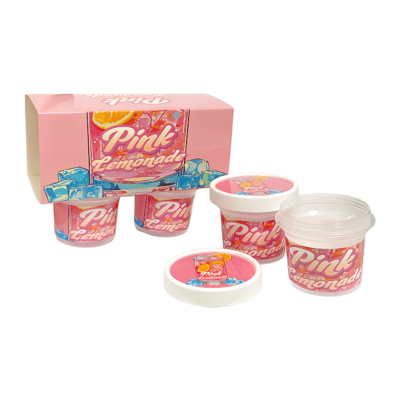 12 Pack - Ice Cream Pint Style Containers (Lids & Display Boxes) - Pink Lemonade ICJARBOX-006 - Image 5