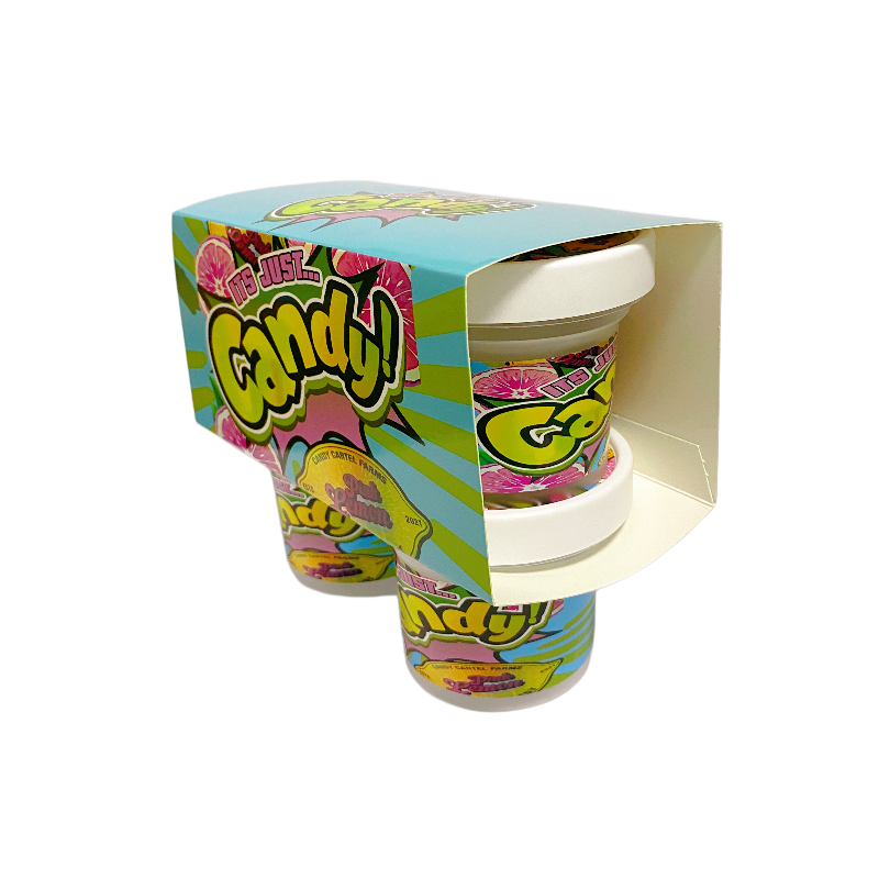 12 Pack - Ice Cream Pint Style Containers (Lids & Display Boxes) - Pink Lemon CandyICJARBOX-007 - Image 4