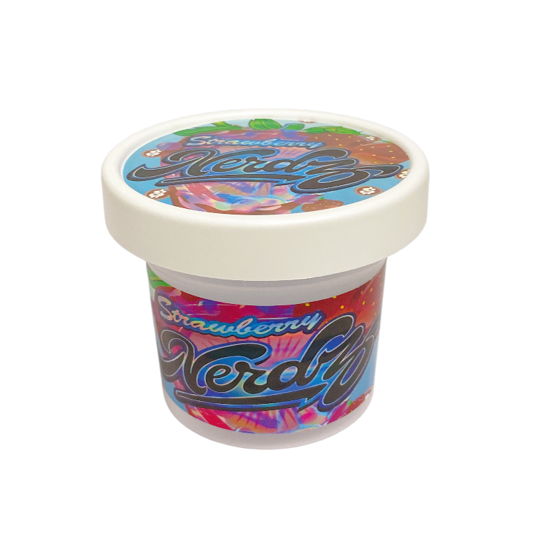 12 Pack - Ice Cream Pint Style Containers (Lids & Display Boxes) - Strawberry NerdZ ICJARBOX-008 - Image 2