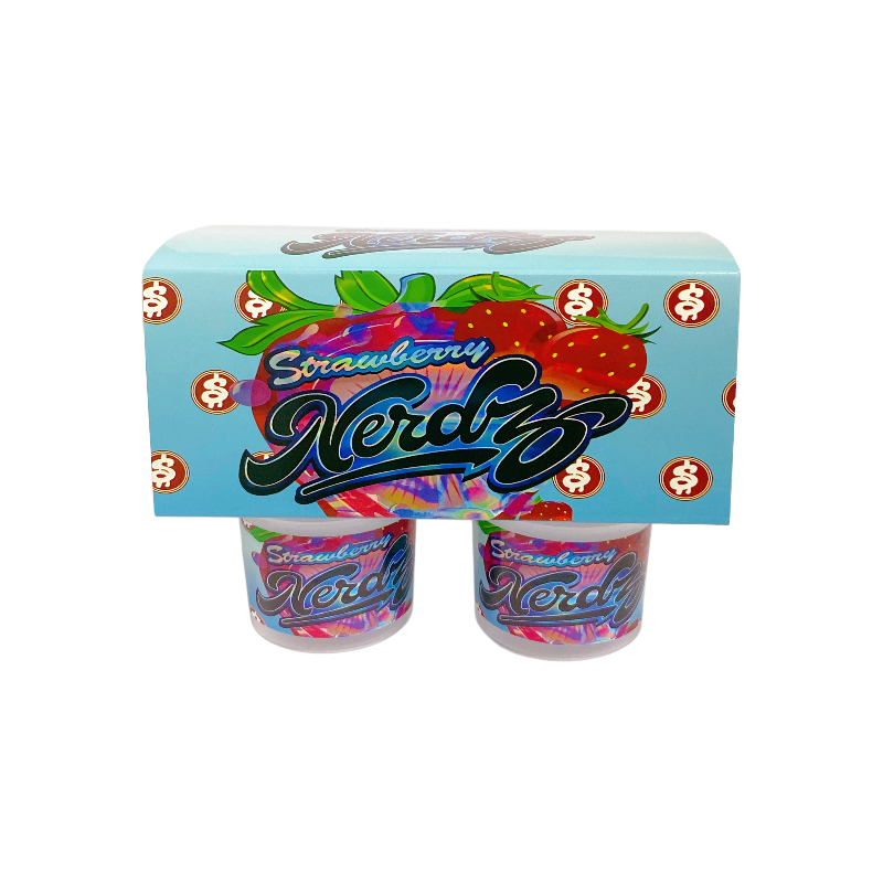 12 Pack - Ice Cream Pint Style Containers (Lids & Display Boxes) - Strawberry NerdZ ICJARBOX-008