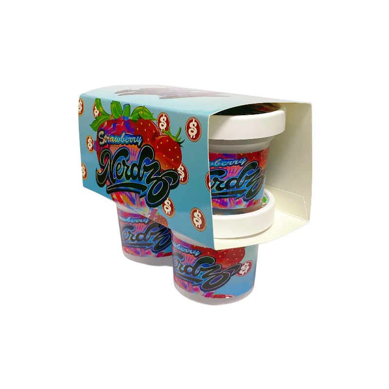 12 Pack - Ice Cream Pint Style Containers (Lids & Display Boxes) - Strawberry NerdZ ICJARBOX-008 - Image 4