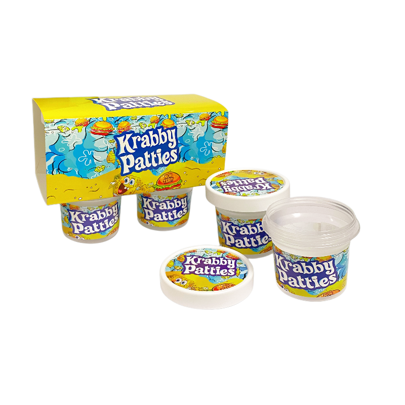 12 Pack - Ice Cream Pint Style Containers (Lids & Display Boxes) - Frankford Krabby Patties ICJARBOX-018 - Image 4