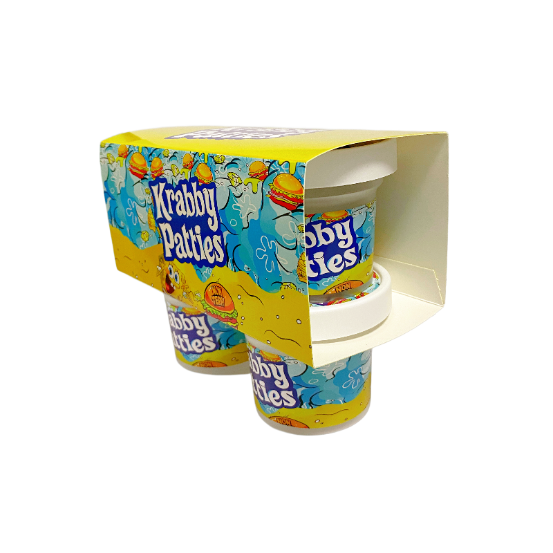 12 Pack - Ice Cream Pint Style Containers (Lids & Display Boxes) - Frankford Krabby Patties ICJARBOX-018 - Image 5