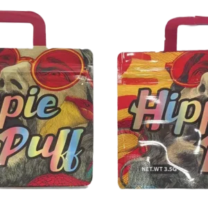 3.5g Handle Shaped Mylar Bag (50 Count) Hippie Puff JHMB-35-002