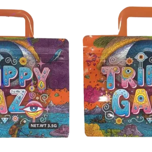 3.5g Handle Shaped Mylar Bag (50 Count) Trippy Gaz JHMB-35-004