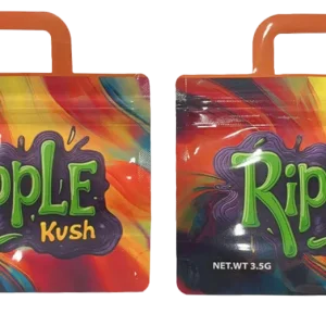 3.5g Handle Shaped Mylar Bag (50 Count) Ripple Kush JHMB-35-007
