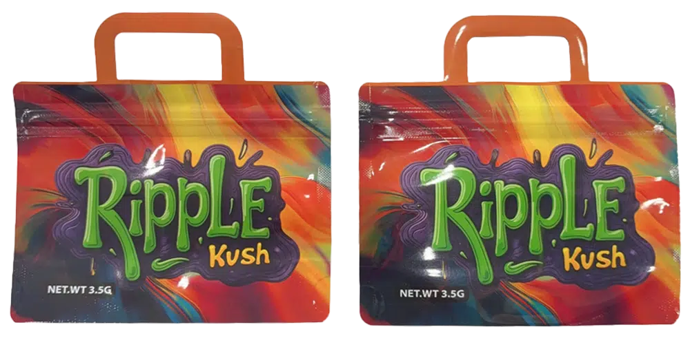 3.5g Handle Shaped Mylar Bag (50 Count) Ripple Kush JHMB-35-007