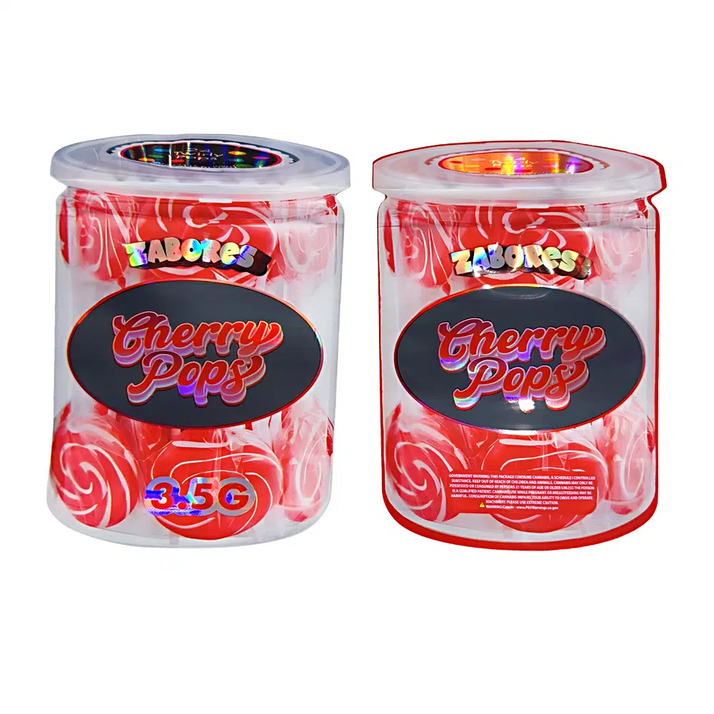 3.5g Shaped Mylar Bag – Premium Smell-Proof Packaging - Zabores Cherry Pops (50 Count) JSMB-35G-010