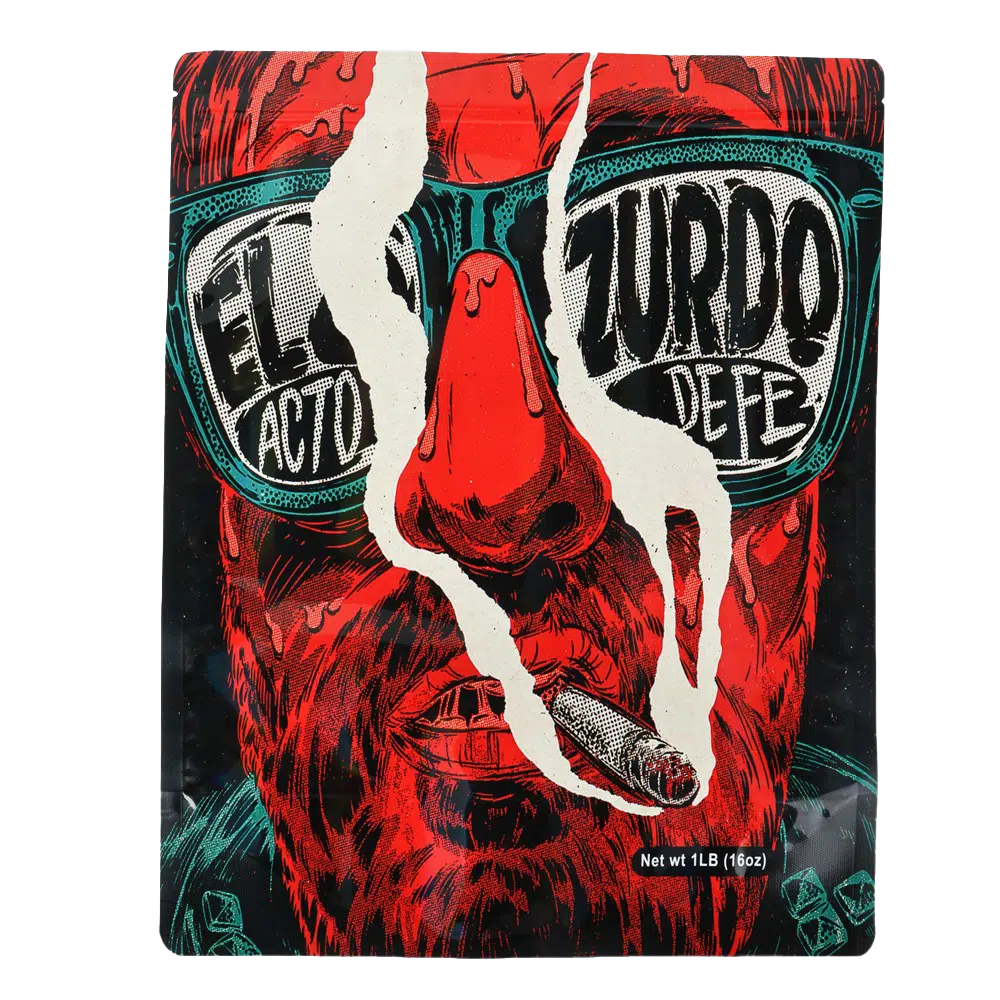1 Pound Mylar Bag – Premium Smell-Proof Flower Packaging - El Zurdo Acto Defe (25Count) MB-1LB-001