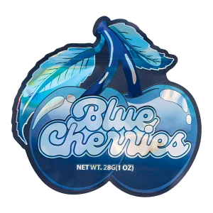 28 Gram Mylar Bag – Premium Smell-Proof Flower Packaging - Blue Cherries (50 Count) MB-28-003