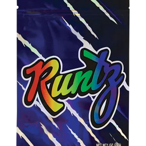 28 Gram Mylar Bag – Premium Smell-Proof Flower Packaging - Runtz (50 Count) MB-28-036