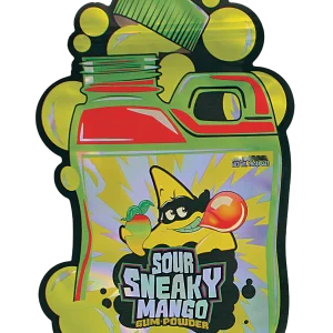 28 Gram Mylar Bag – Premium Smell-Proof Flower Packaging - Sour Sneaky Mango (50 Count) MB-28-038