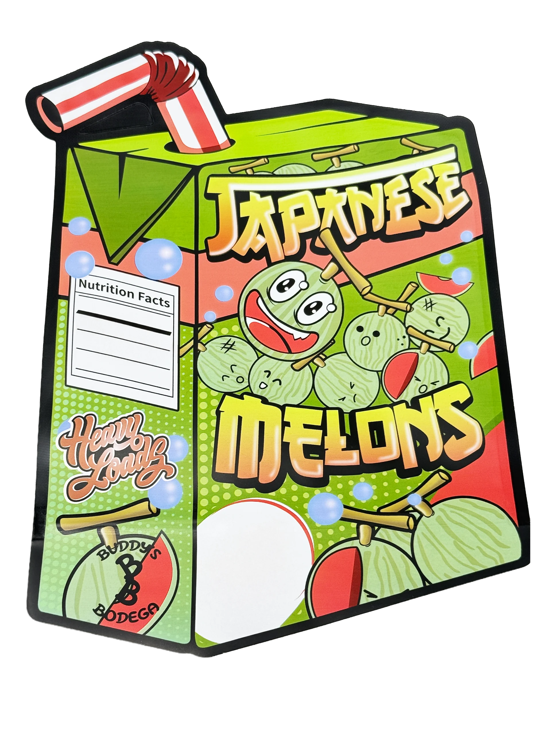 28 Gram Mylar Bag – Premium Smell-Proof Flower Packaging - Japanese Melons(50 Count) MB-28-039