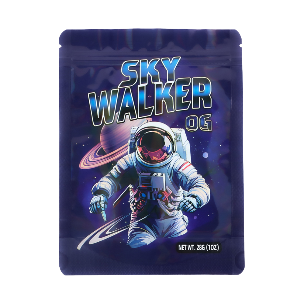 28 Gram Mylar Bag – Premium Smell-Proof Flower Packaging - Skywalker Astronaut (50 Count) MB-28G-016