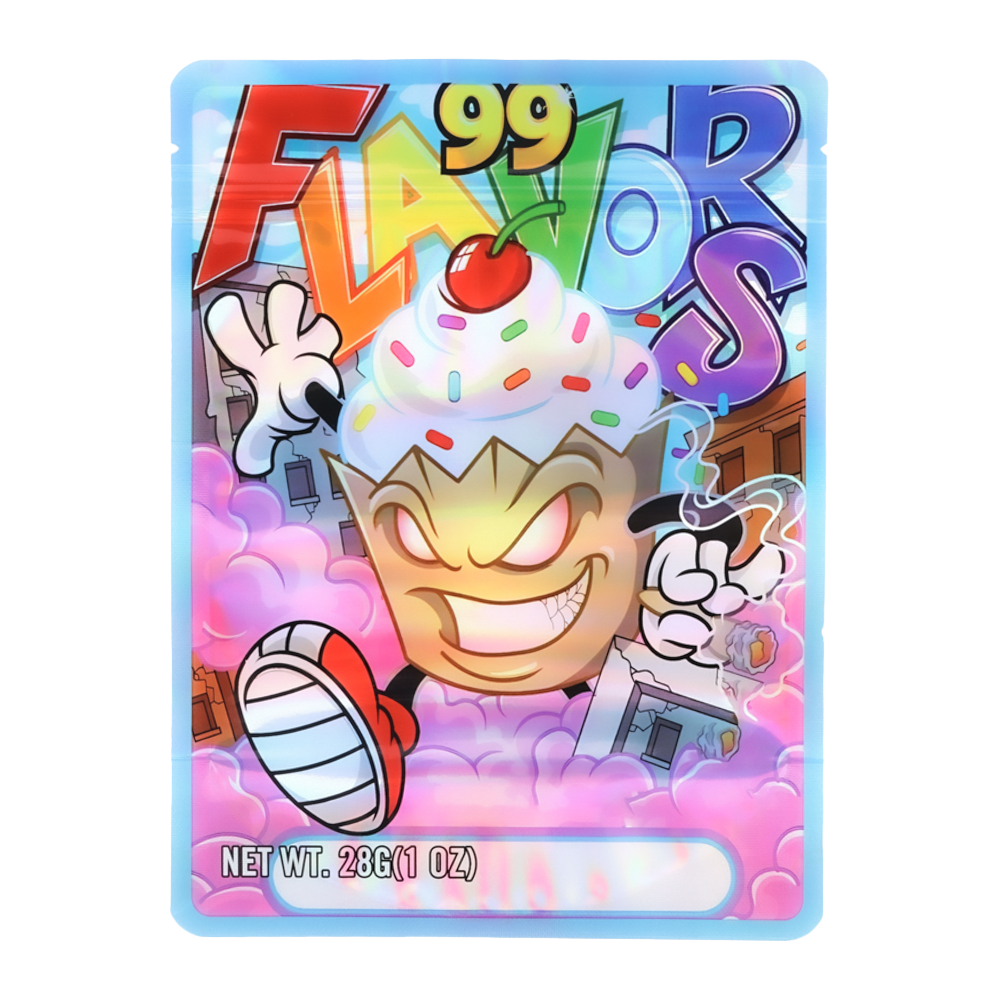 28 Gram Mylar Bag – Premium Smell-Proof Flower Packaging - 99 Flavor (50 Count) MB-28G-020