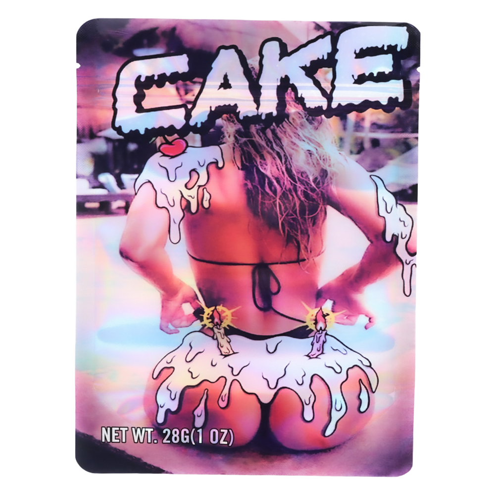 28 Gram Mylar Bag – Premium Smell-Proof Flower Packaging - Cake Butt (50 Count) MB-28G-026