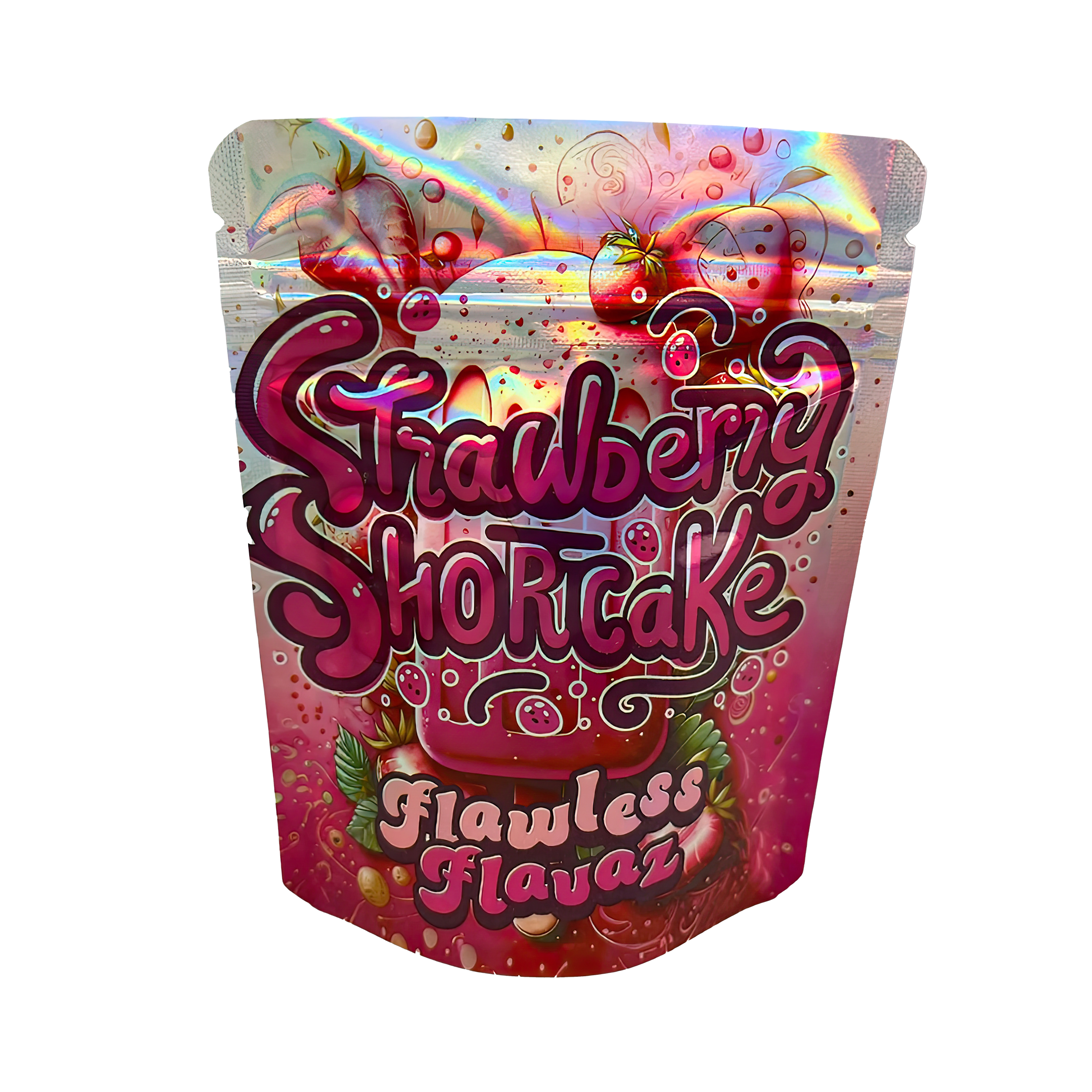 3.5 Gram Mylar Bag – Premium Smell-Proof Packaging - Strawberry Shortcake (50 Count) MB-35G-001