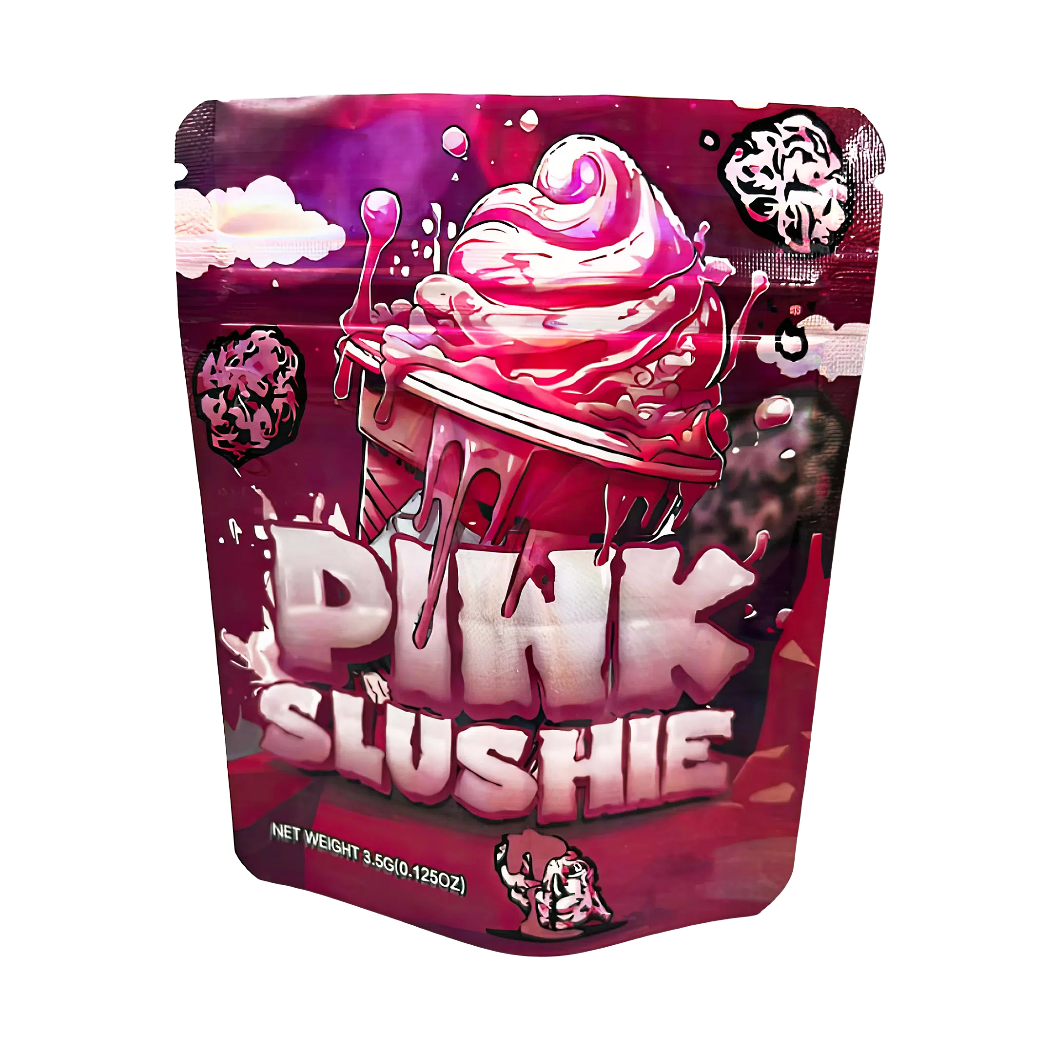 3.5 Gram Mylar Bag – Premium Smell-Proof Packaging - Pink Slushie (50 Count) MB-35G-042
