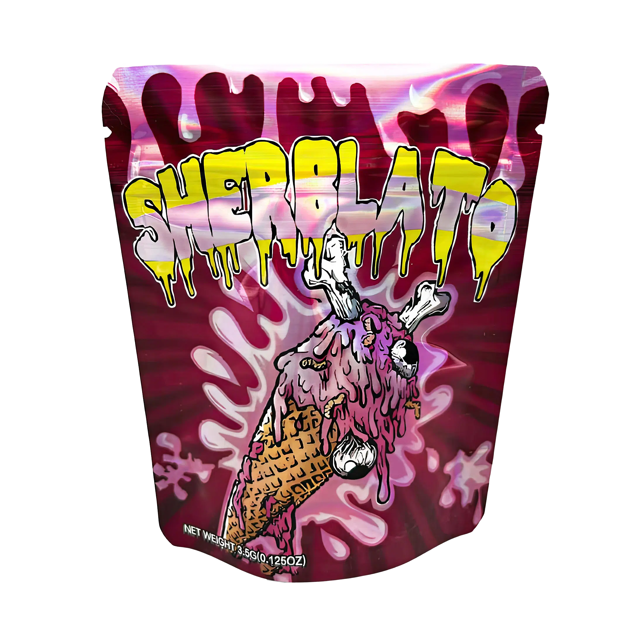 3.5 Gram Mylar Bag – Premium Smell-Proof Packaging - Sherblato (50 Count) MB-35G-044