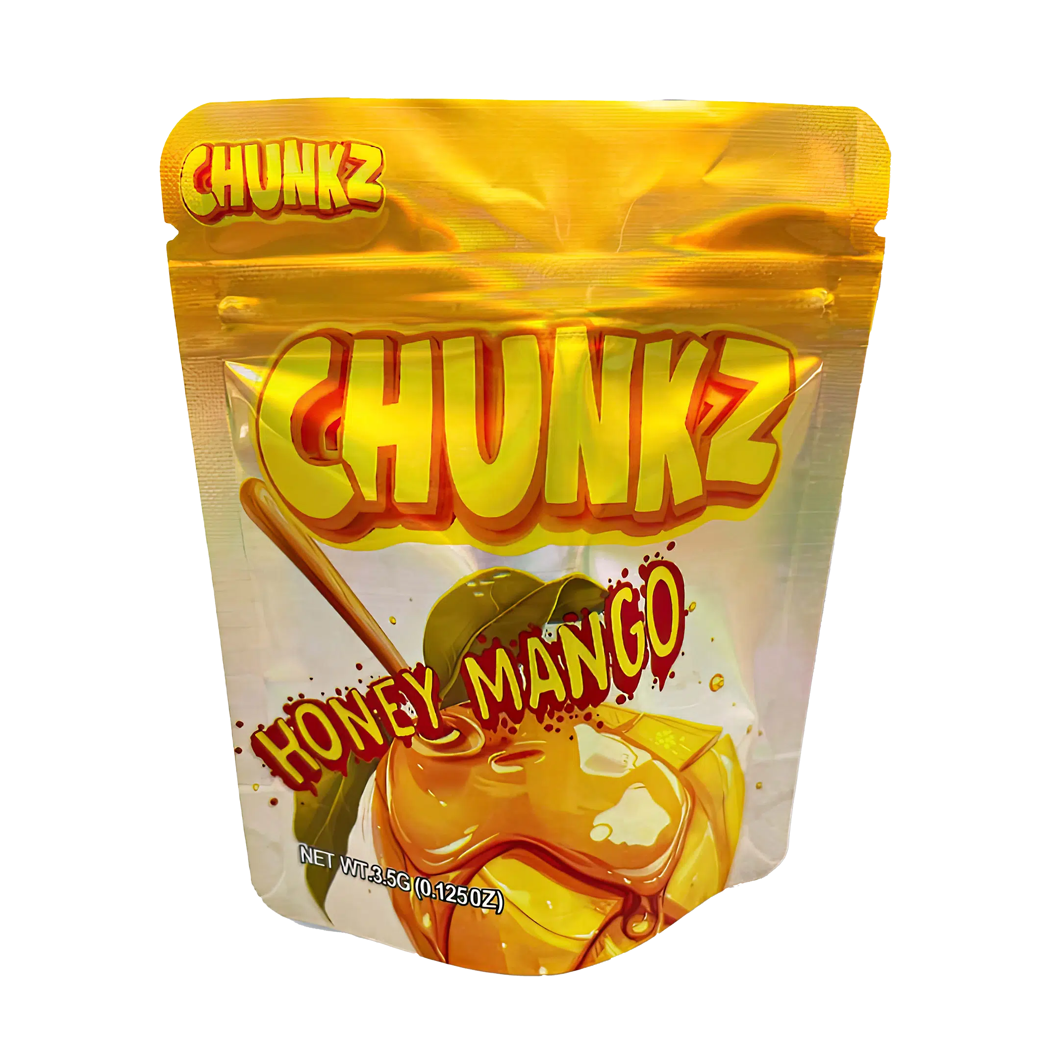 3.5 Gram Mylar Bag – Premium Smell-Proof Packaging - Chunkz Honey Mango (50 Count) MB-35G-054