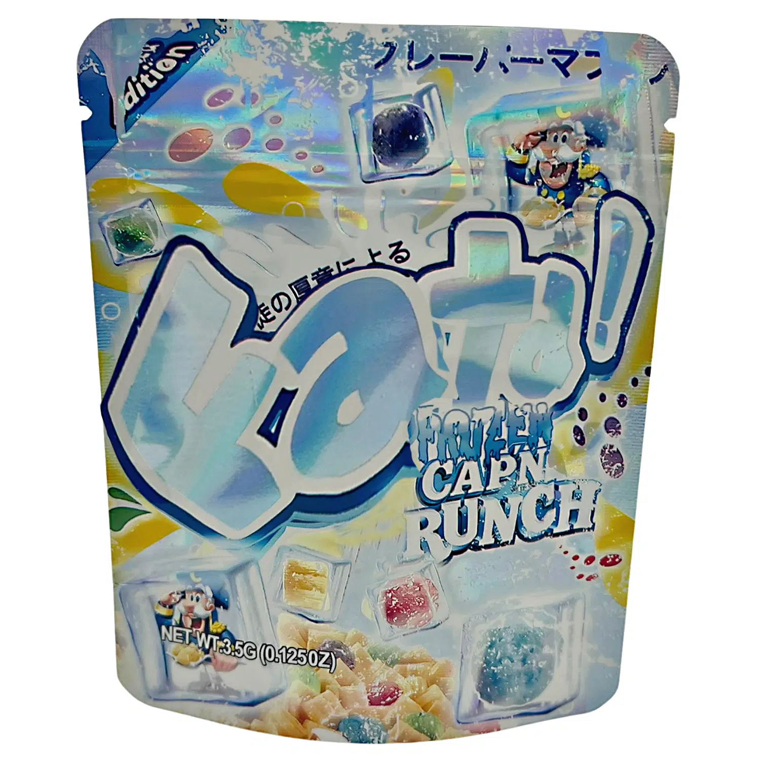 3.5 Gram Mylar Bag – Premium Smell-Proof Packaging - Fata Frozen Cap'n Runch (50 Count) MB-35G-063